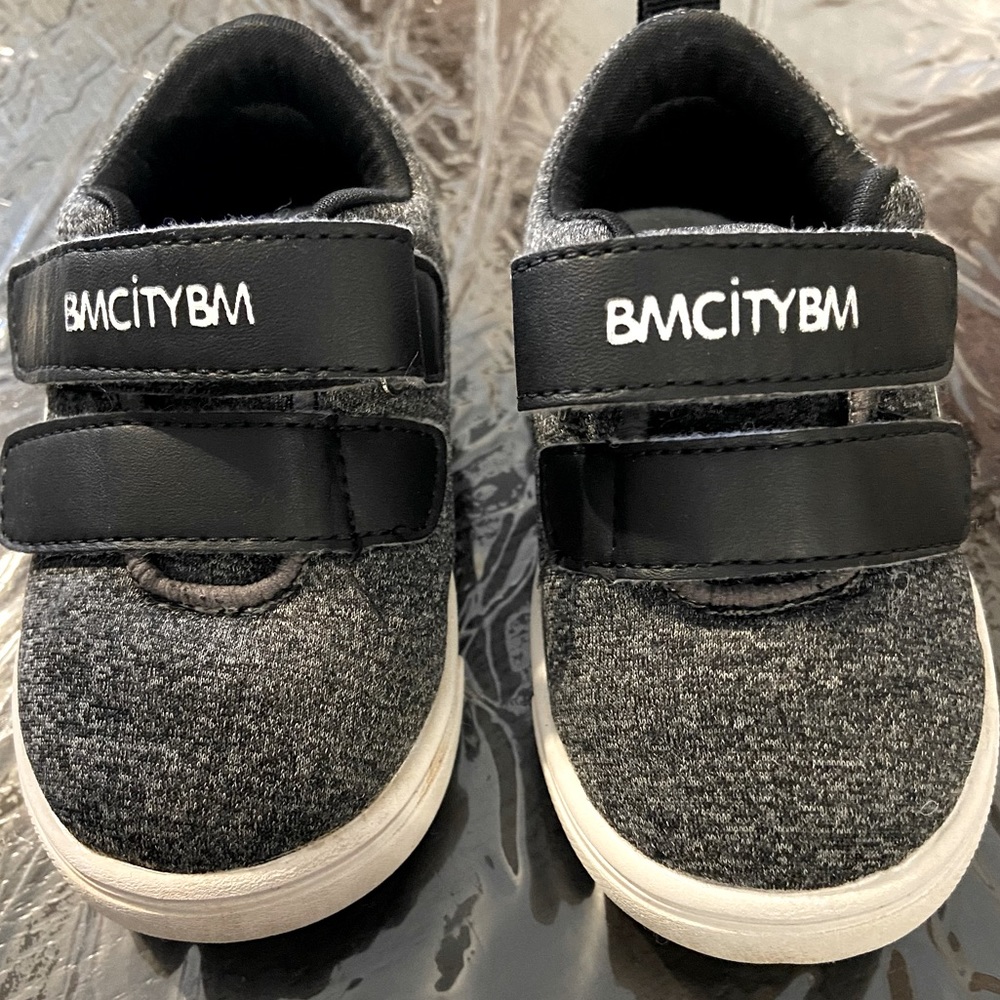 baby walker, BMCiTYBM brand, size 5 approximately, grey, white and black